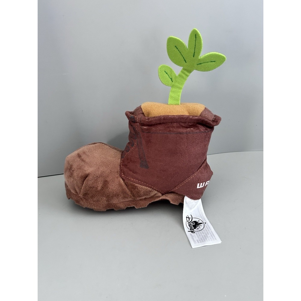 Disney Pixar Wall-E Brown Boot with Green Plant 7" Stuffed Plush Animation Doll
